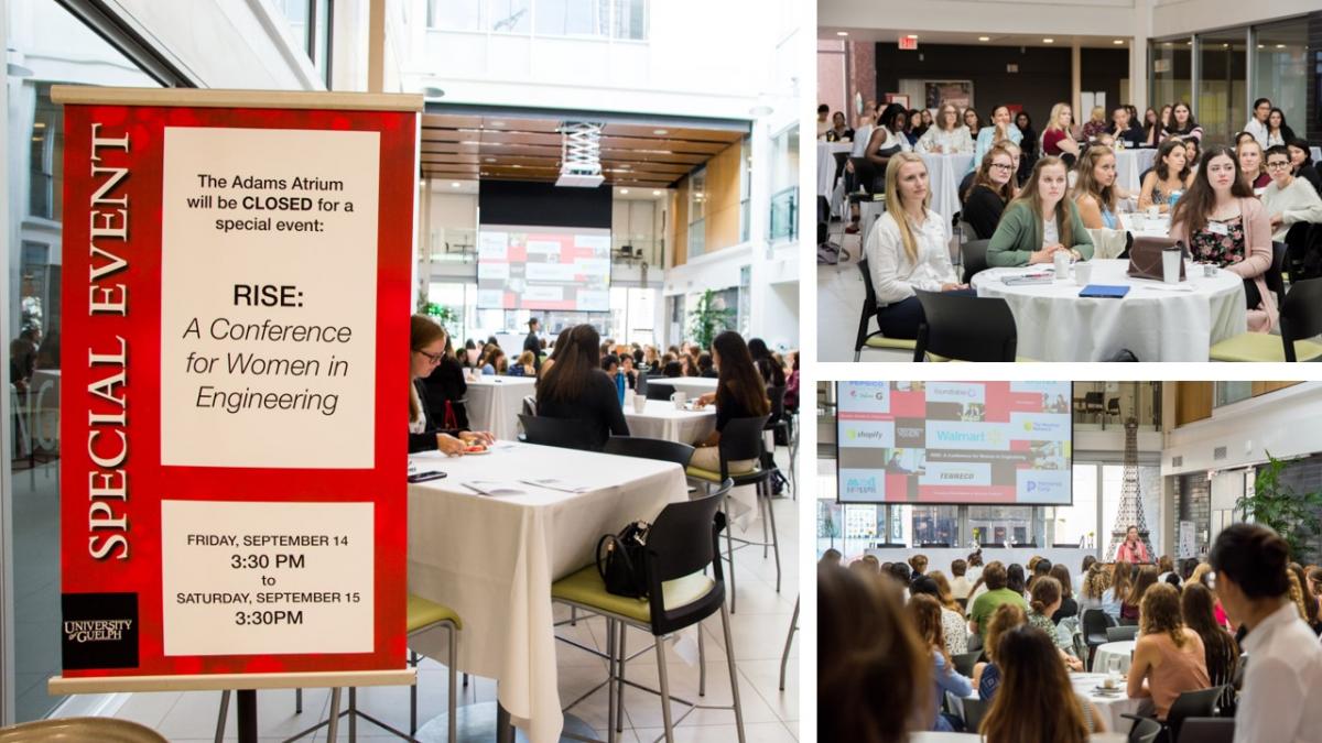 Women gathered at last year's RiSE conference, at the University of Guelph.