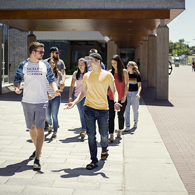 group of students walking toward camera