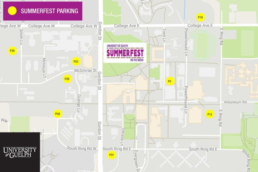 Summerfest Parking map